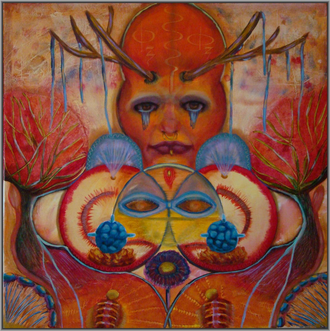 2022-1. The Earth is crying. <br>60x60cm. Olieverf op doek. </br>