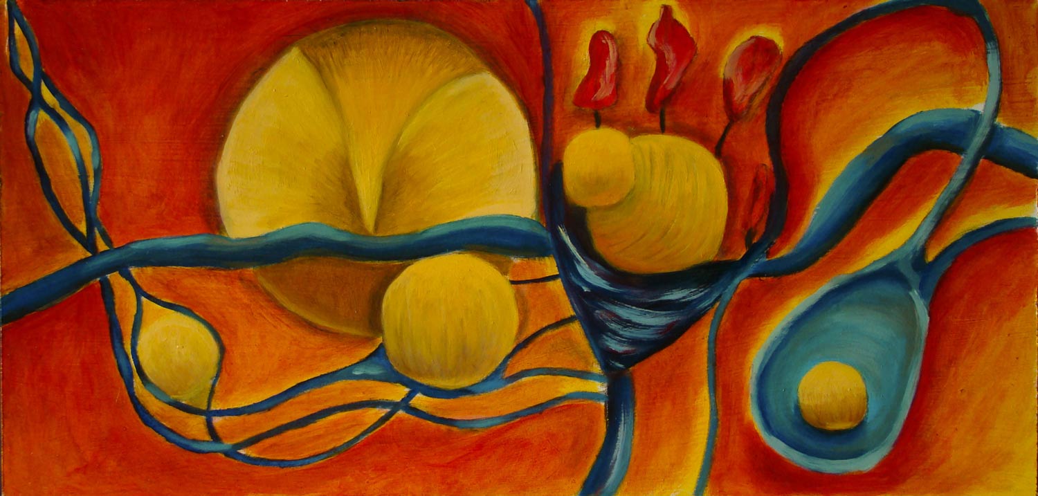 2022-5. Imagine 4. <br>20x40cm. Olieverf op MDF. </br>