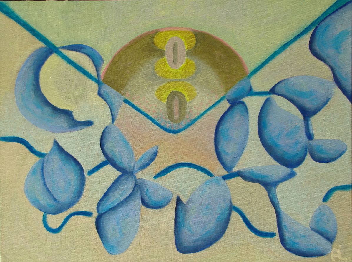 2022-6. Imagine 5.<br>30x40cm. Olieverf op MDF. </br>