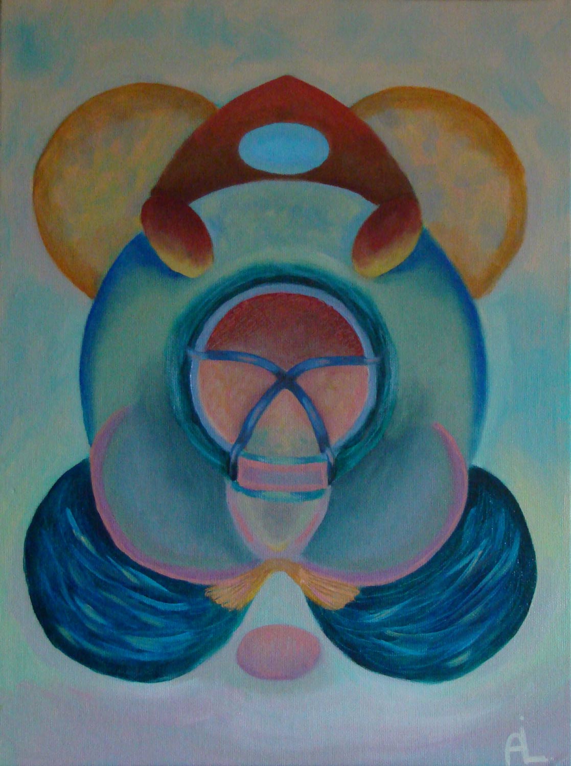 2022-8. Imagine 7. <br>40x30cm. Olieverf op MDF.</br>