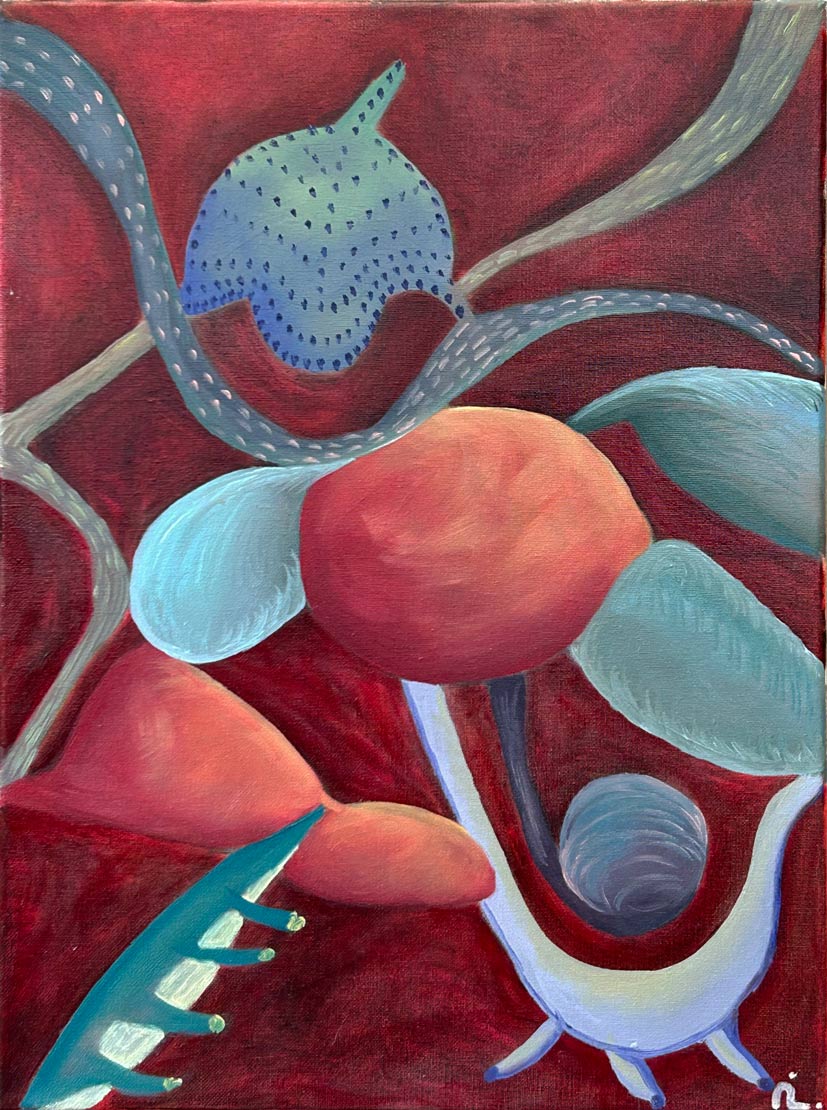2022-18. Imagine 16.<br>40x30 cm. Olieverf op doek. </br>
