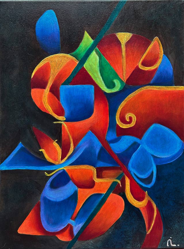 2023-1. Daddy Blue.<br>40x30 cm. Olieverf op doek. </br>