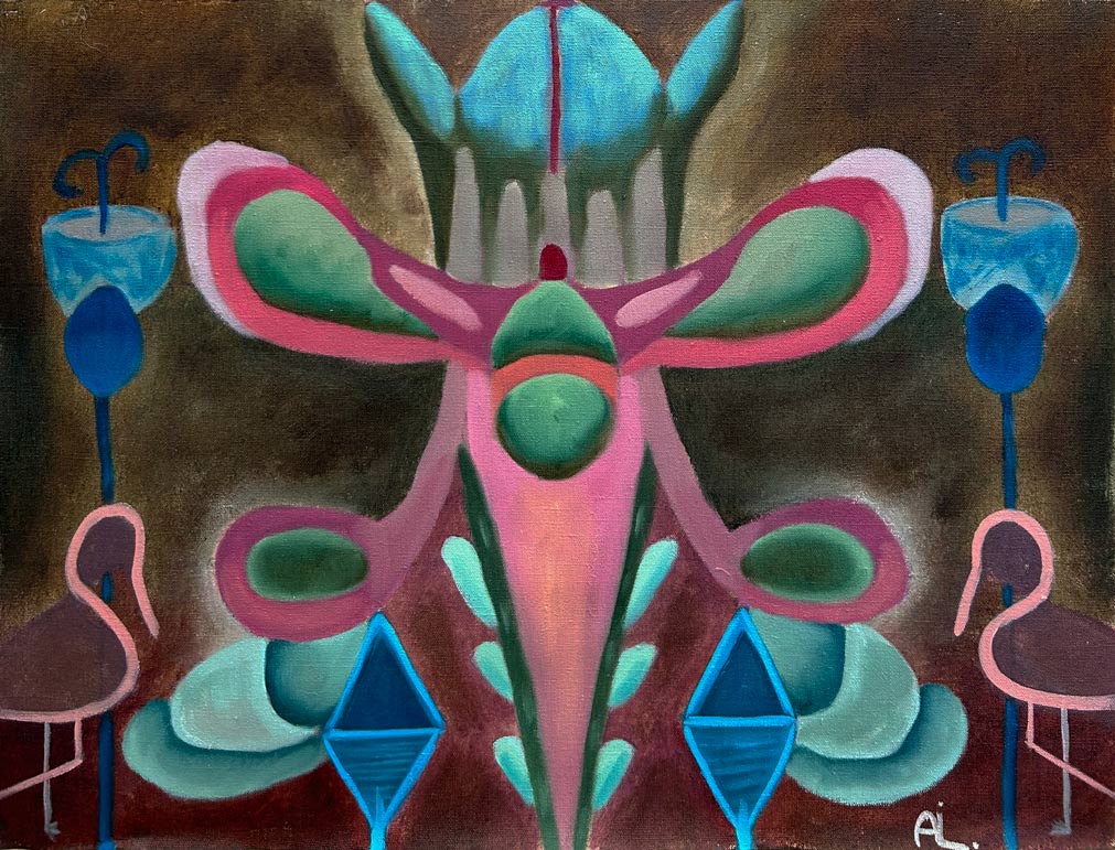 2023-2. Imagine 18.<br>29,5x40 cm. Olieverf op doek. </br>