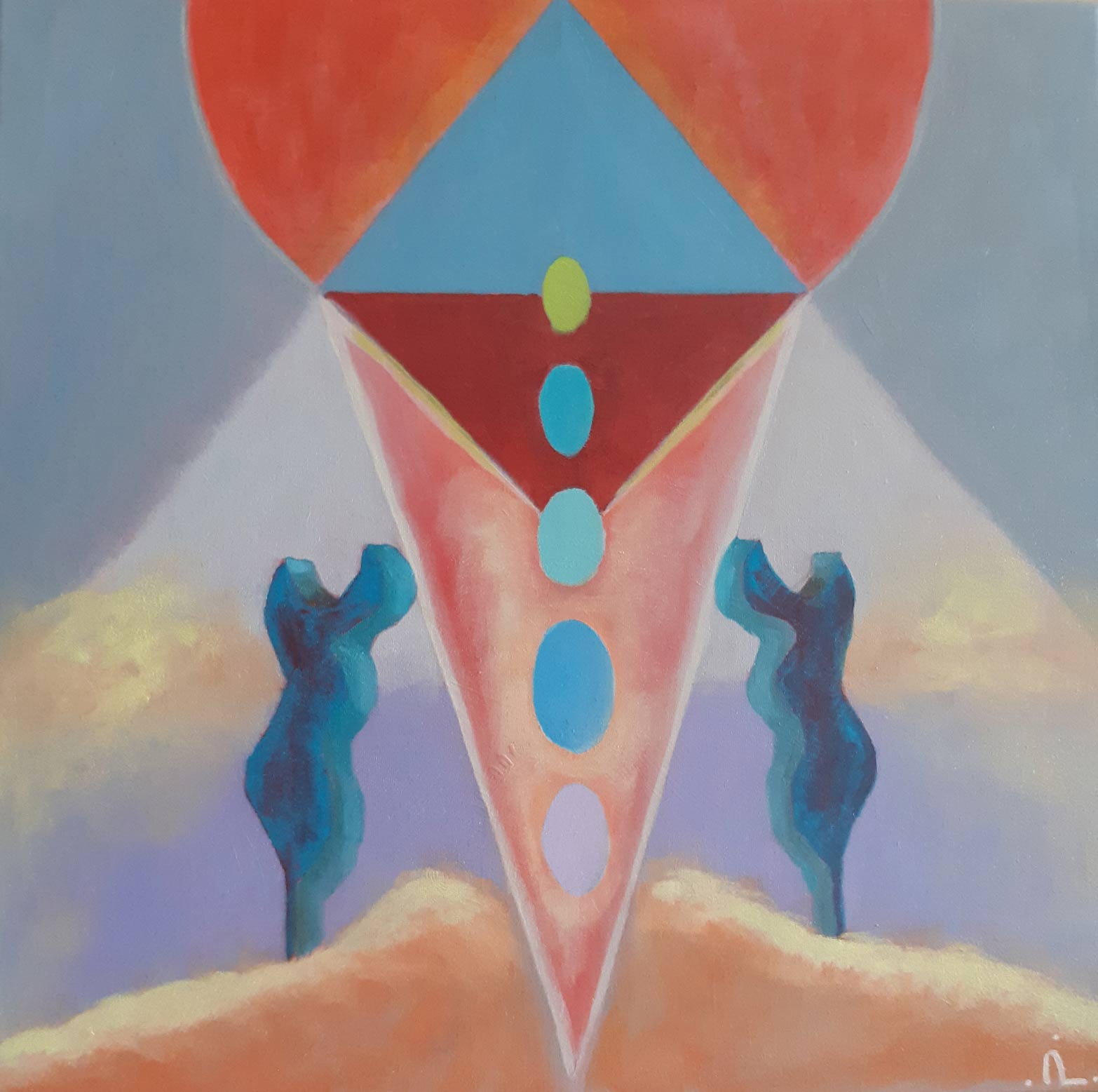 2023-11. Imagine 22. <br>40x40 cm. Olieverf op doek.</br>