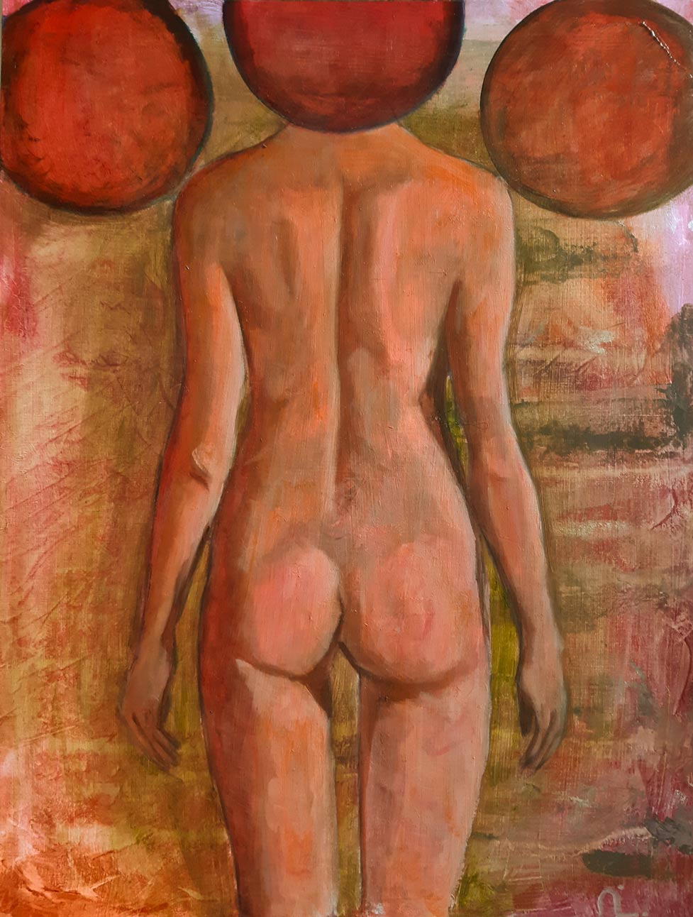 2023-18. Blood Moon Fever. <br>40x30 cm. </br>