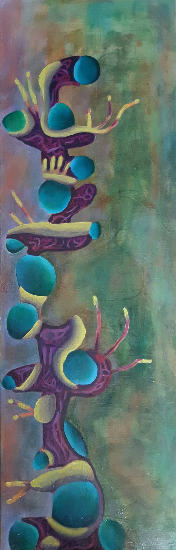 2023-25. The Marble Tree. <br>90x30 cm. Olieverf op doek. </br>