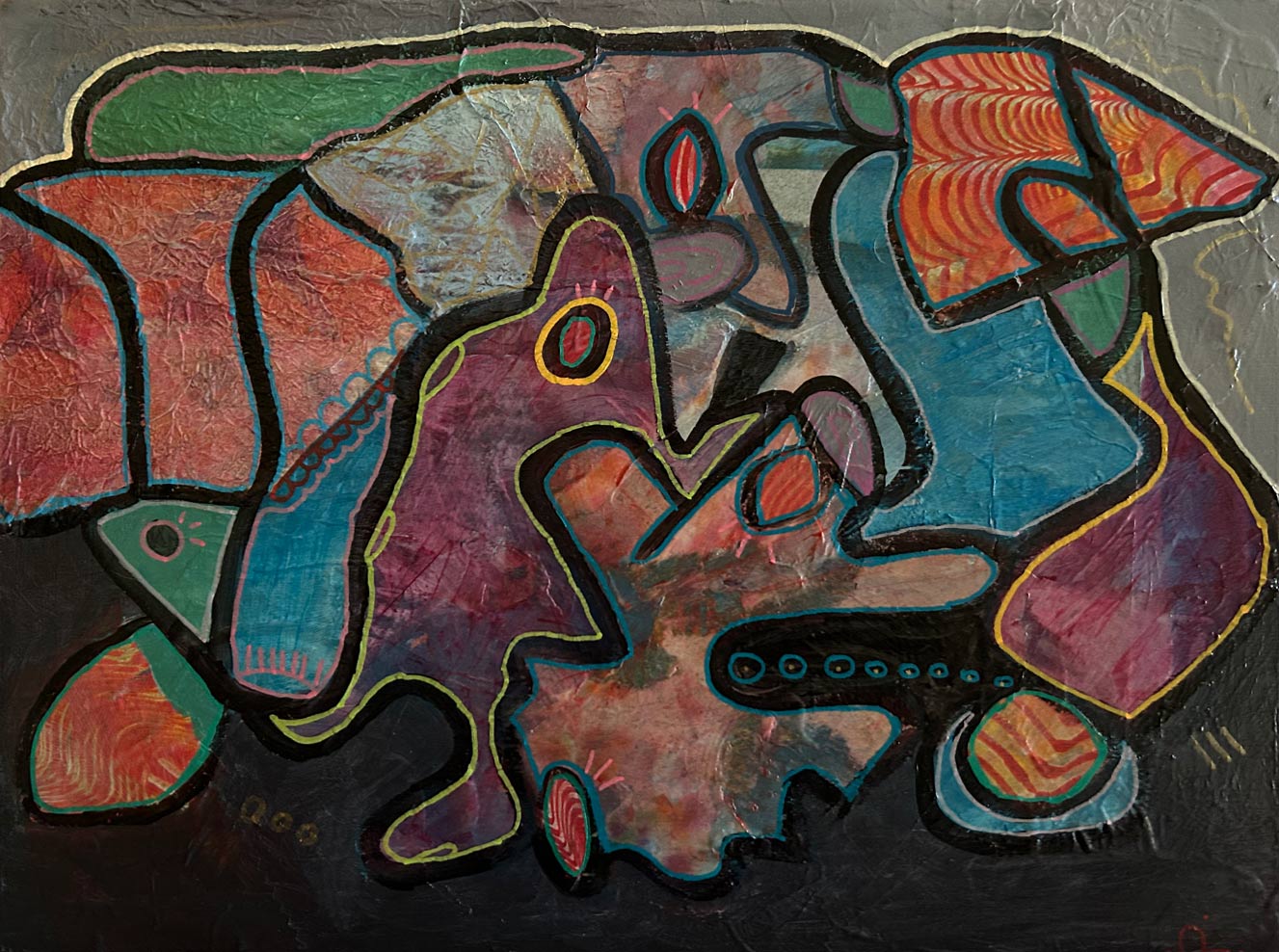 2023-27. Cyclops. <br>30x40 cm. Collage. </br>
