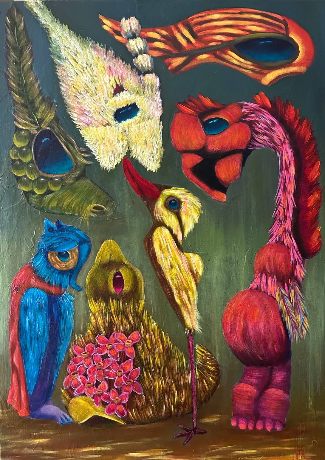 2024-3. Beraad.<br>70x50 cm. Olieverf op doek.</br>