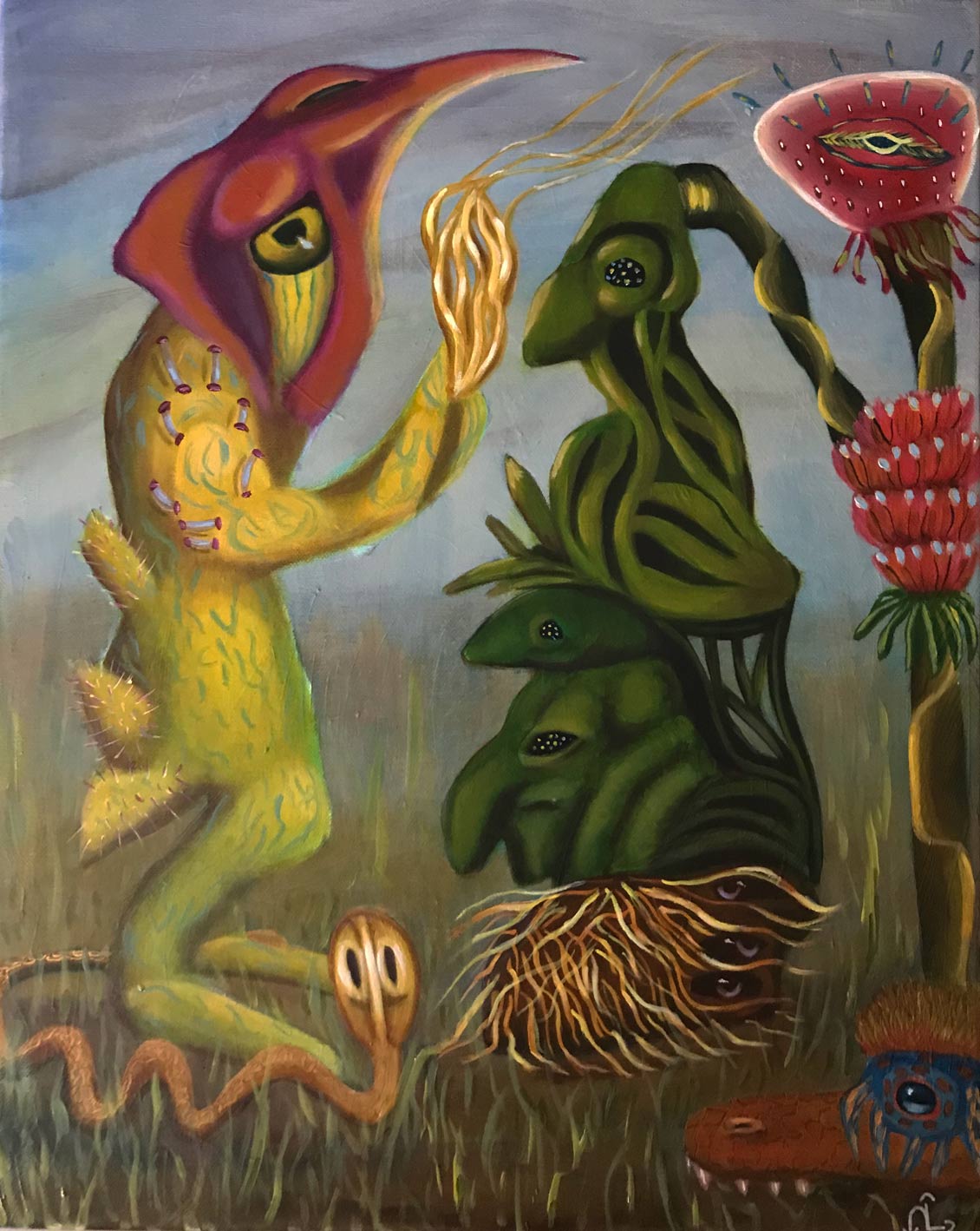 2024-6. The Alchemy of Touch.<br>50x40cm. Olieverf op doek. </br>