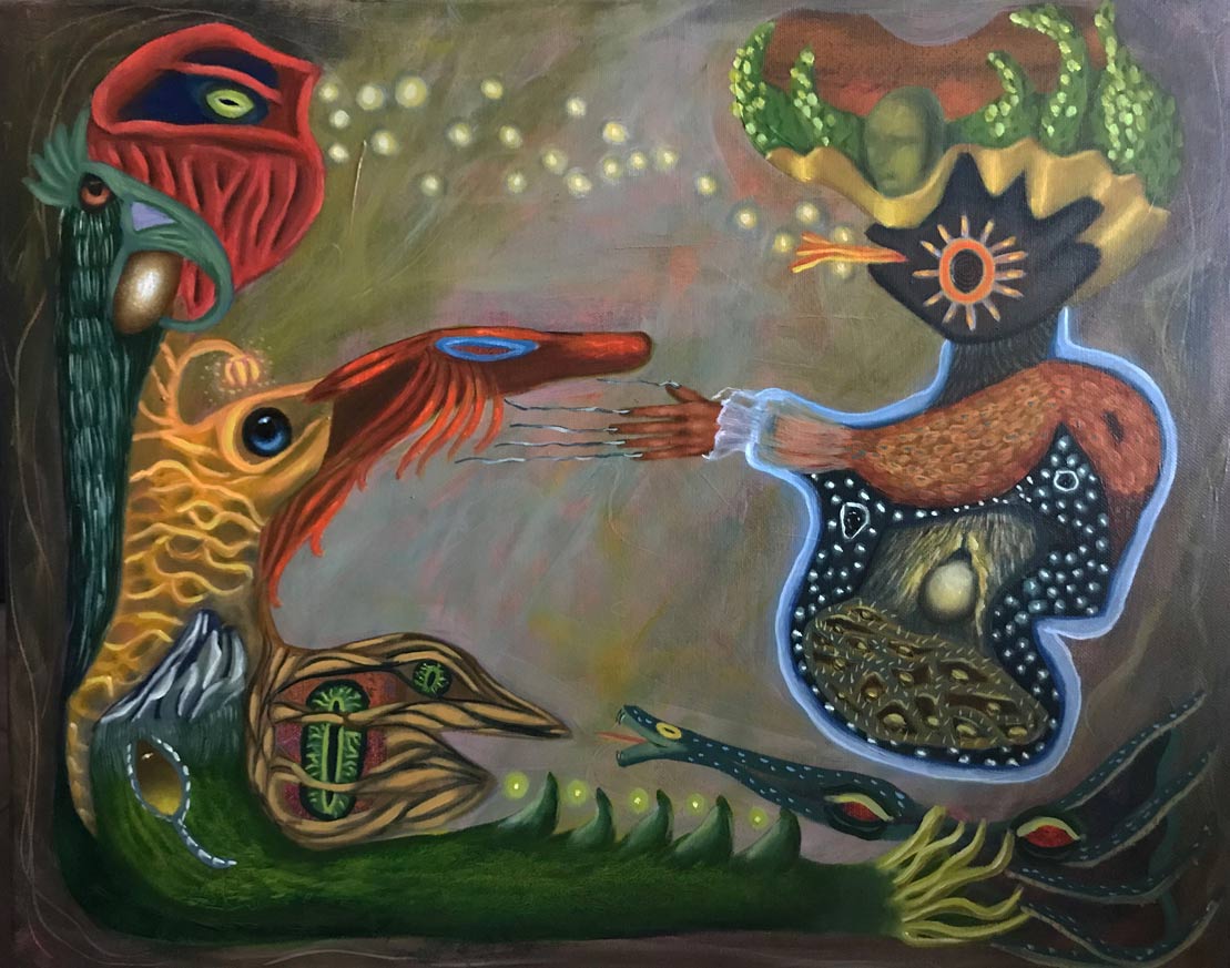 2024-8. A Mysterious, Magical Moment.<br>40x50cm. Olieverf op doek. </br>