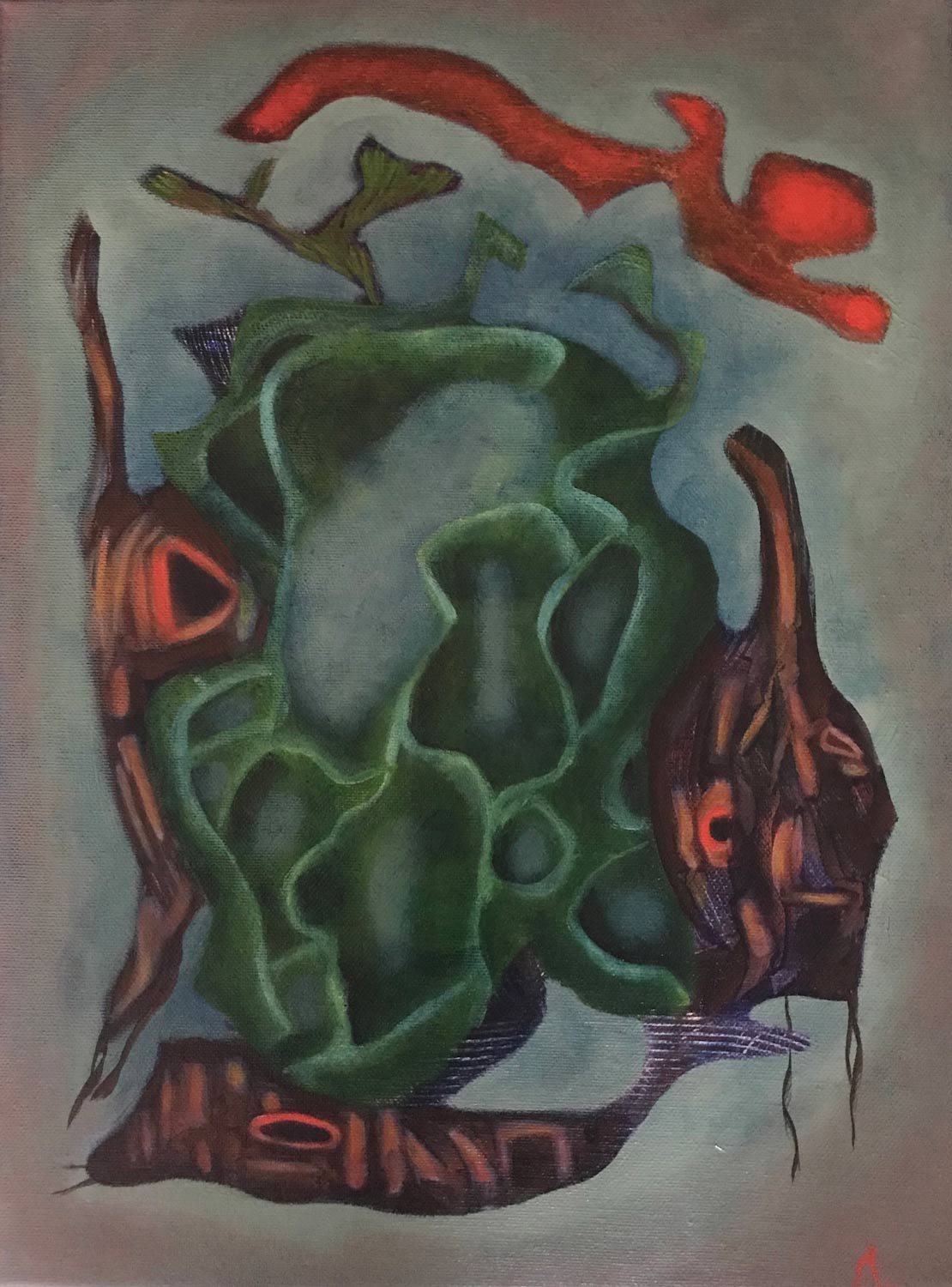 2024-9. Passageways to Revelation. <br>40x30 cm. Olieverf op doek.</br>