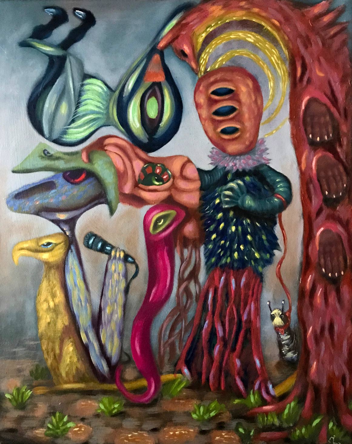 2024-10. Don't Worry, Be Happy. <br>50x40 cm. Olieverf op doek.</br>