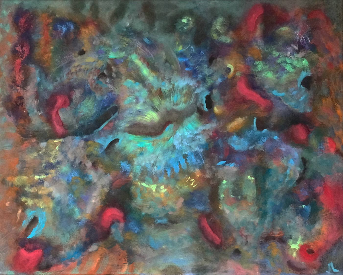 2025-12. Dreamscape 11. <br>40x50 cm. Olieverf op doek.</br>