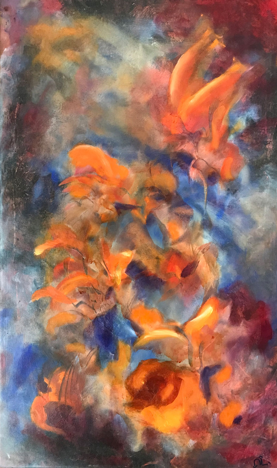 2025-15. Dreamscape 14. <br>50x30 cm. Olieverf op doek.</br>